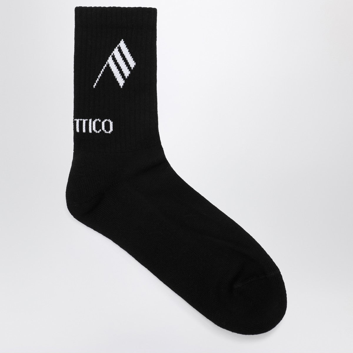 The Attico Black/white socks with logo